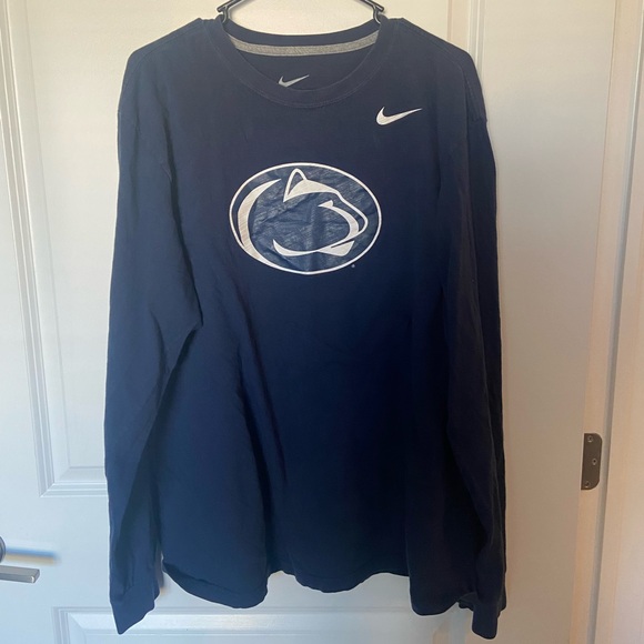Nike Tops - Nike Penn State Long Sleeve T Shirt Navy Blue with Graphic Size XXL
